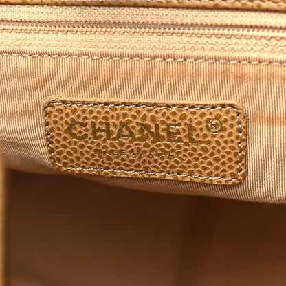 Chanel Caviar Quilted Petit Shopping Tote PST Dark Beige 6 of 14