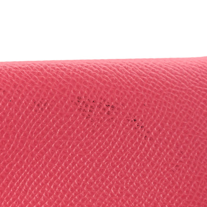 Hermes Epsom Calvi Card Case Rose Azalee 9 of 9