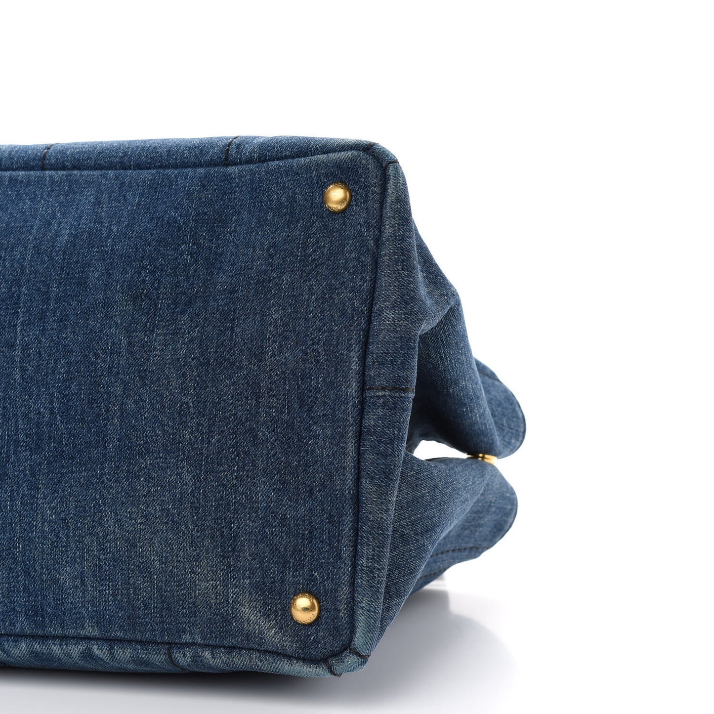 Denim Logo Tote Bleu