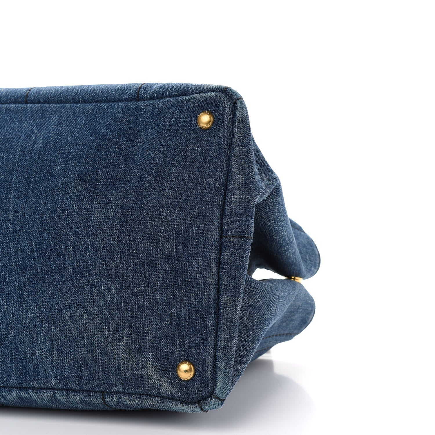 Prada Denim Logo Tote Bleu 8 of 8