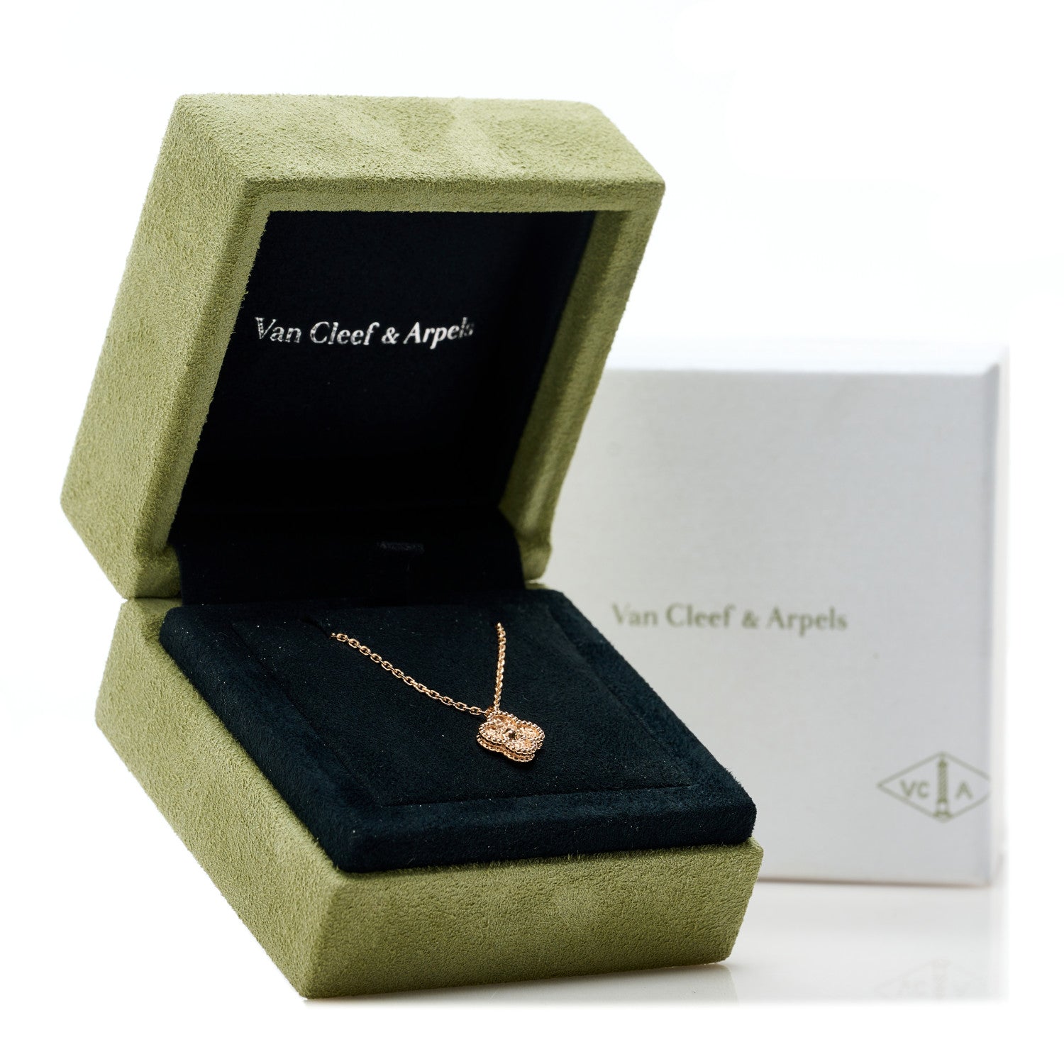 Van Cleef & Arpels 18K Rose Gold Sweet Alhambra Pendant Necklace 6 of 6