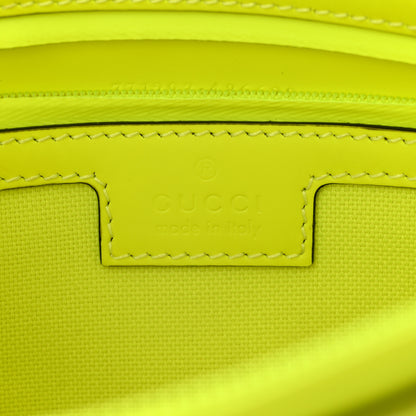 Gucci Rubber Effect Monogram GG Crossbody Bag Fluorescent Yellow 7 of 12