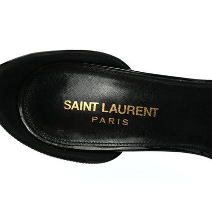 Saint Laurent Patent Calfskin Opyum 110 Sandals 37 Black Gold 7 of 7