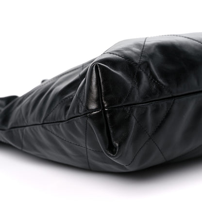 Chanel Shiny Calfskin Quilted Small Chanel 22 Black 9 of 11