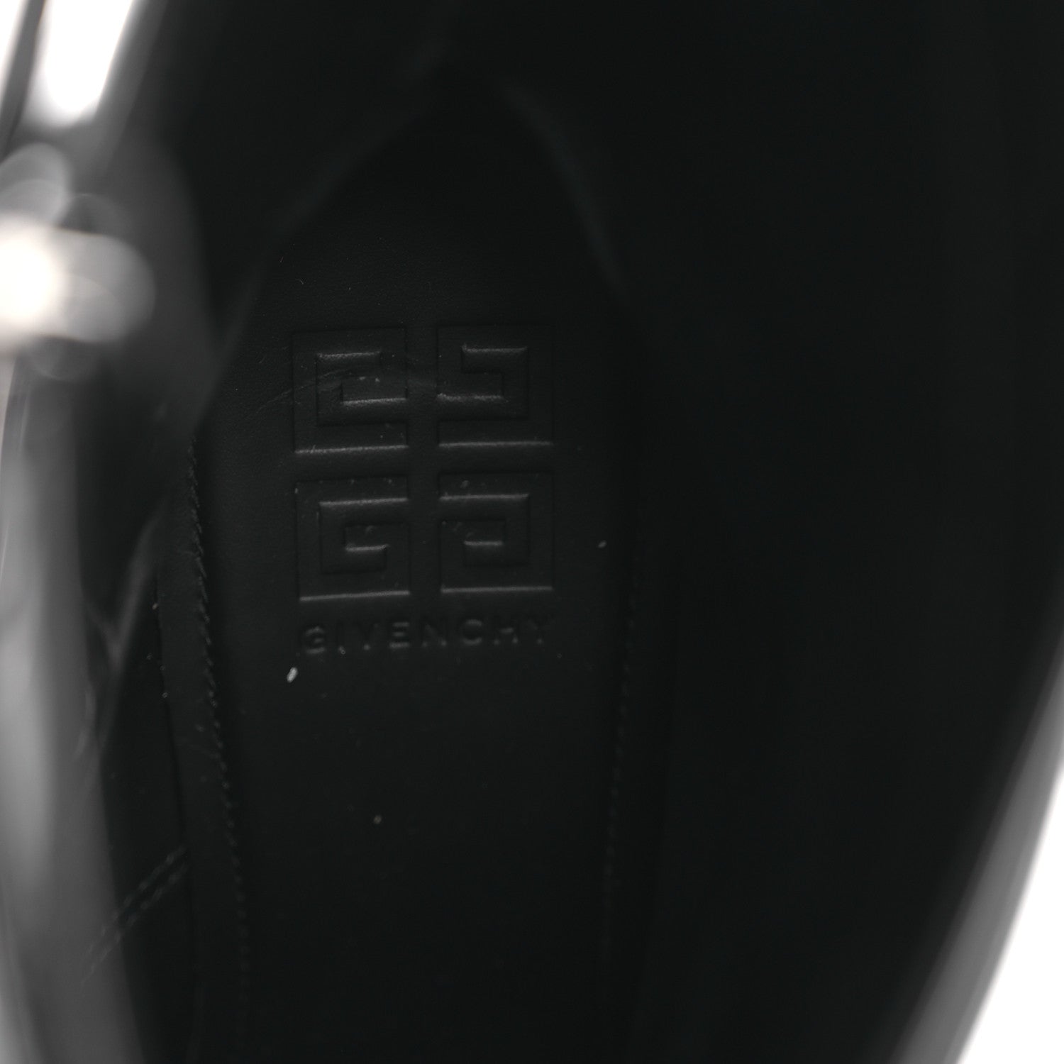 Givenchy Patent Shark Lock Biker Ankle Boots 37 Black 9 of 11