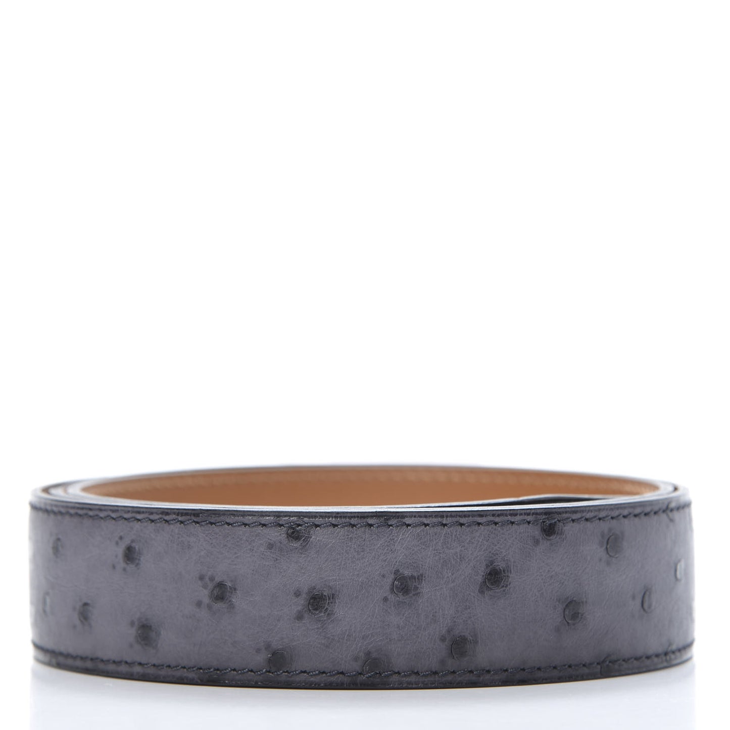 Ostrich 32mm Belt Strap 90 Gris Agate