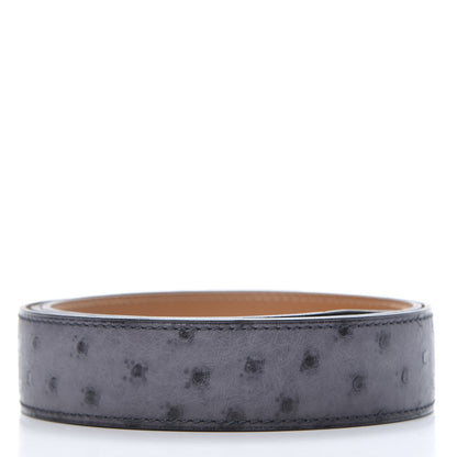 Hermes Ostrich 32mm Belt Strap 90 Gris Agate 2 of 7