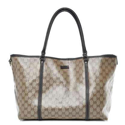 Gucci Crystal Monogram Large Joy Tote Beige Ebony Testa di Moro 1 of 26