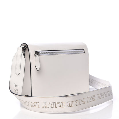 Burberry Calfskin Perforated Small Macken Crossbody Bag White 3 of 10