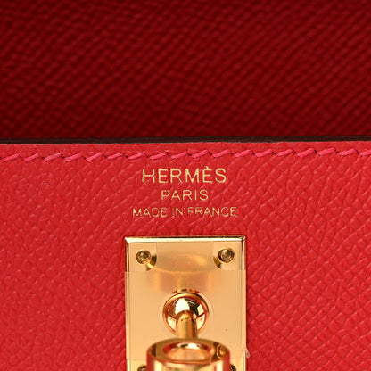 Hermes Epsom Kelly Sellier 25 Rouge Casaque 5 of 11