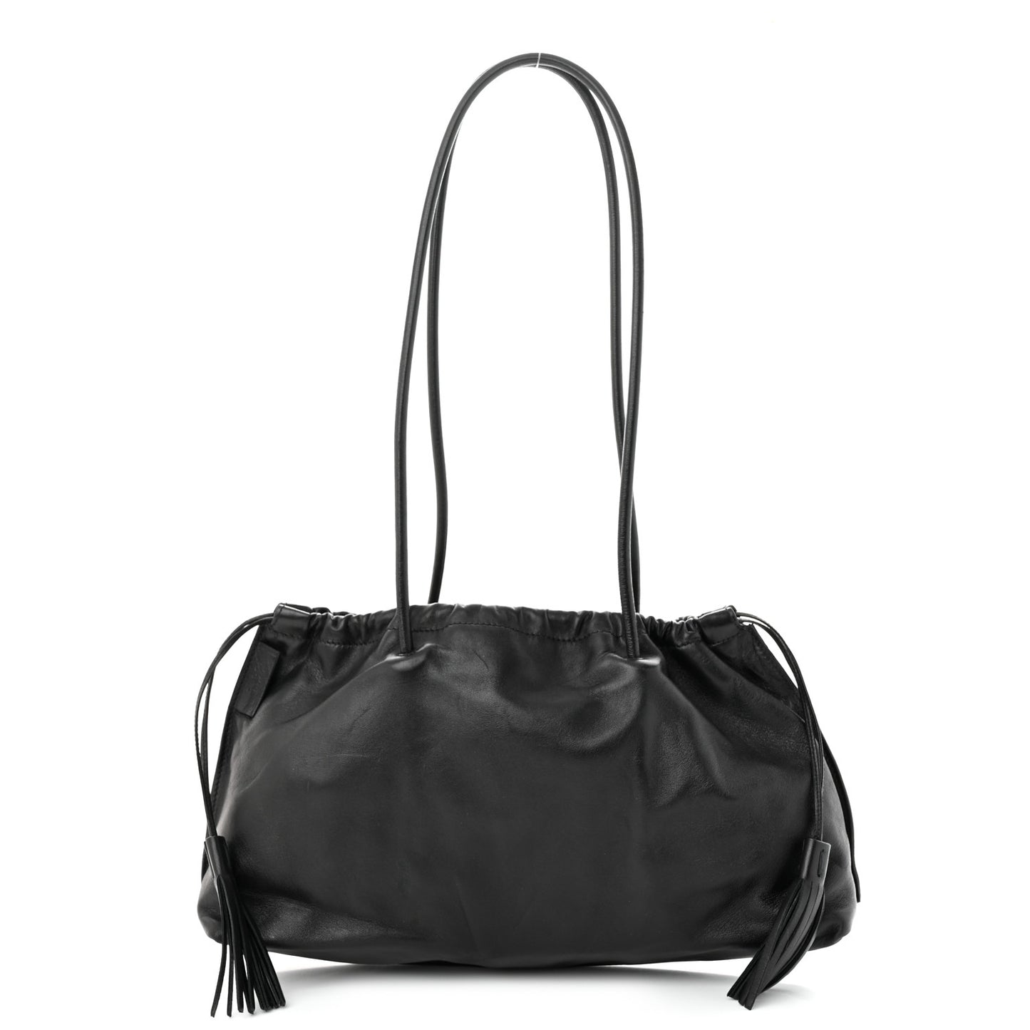 Lambskin Tassel Pouch Black