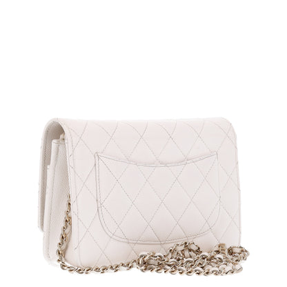Chanel Caviar Quilted Wallet On Chain WOC White 2 of 10