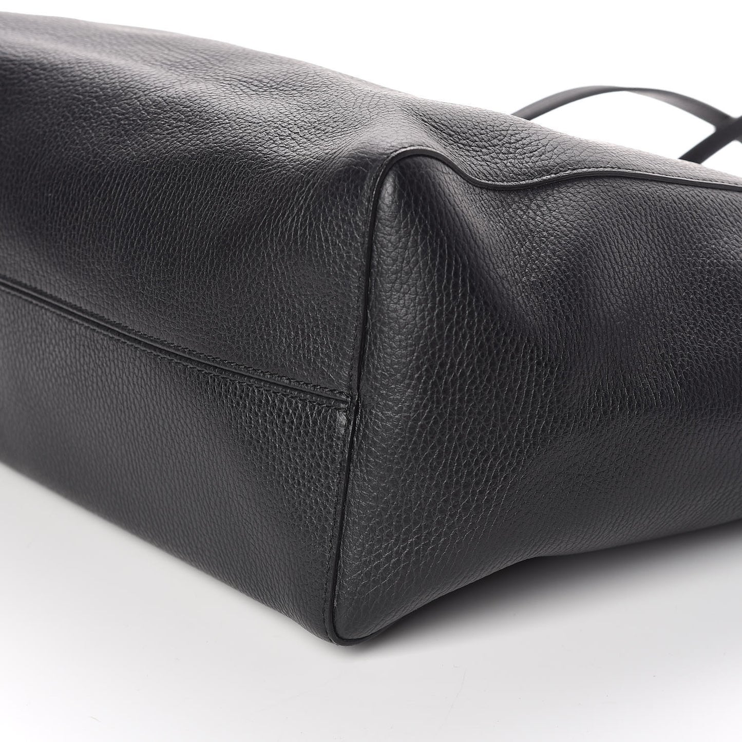 Pebbled Calfskin Medium Swing Tote Black