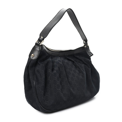 Gucci Monogram Medium Sukey Hobo Black 2 of 12