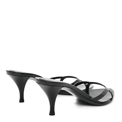 Saint Laurent Calfskin Maine Liscio Carla 60 Mules 37 Black 5 of 10