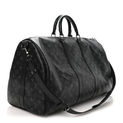 Louis Vuitton Monogram Eclipse Keepall Bandouliere 55 2 of 9