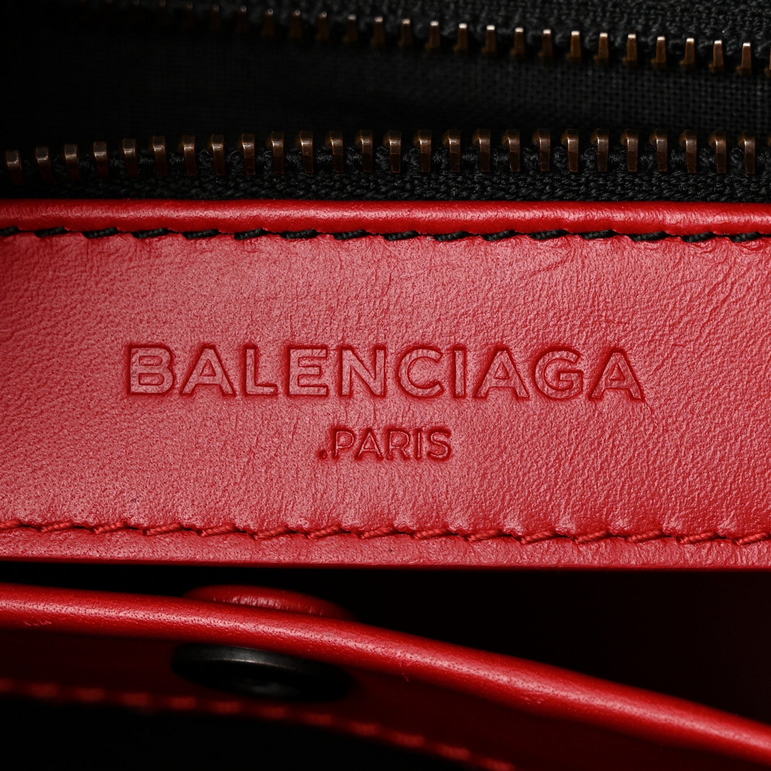 Balenciaga Calfskin Love Perforated Blackout Hardware S City Rouge Profond 6 of 10