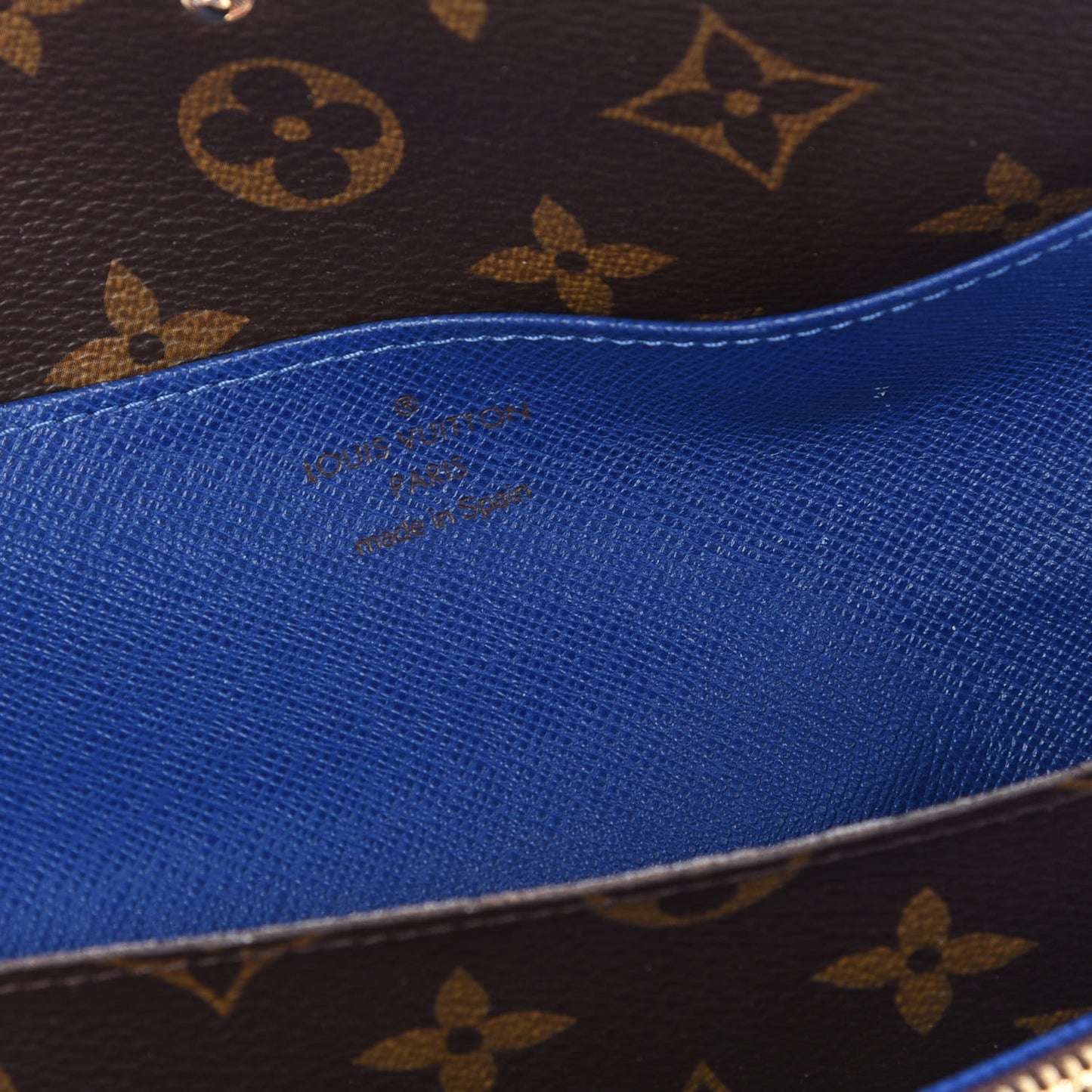 Monogram Emilie Wallet Blue