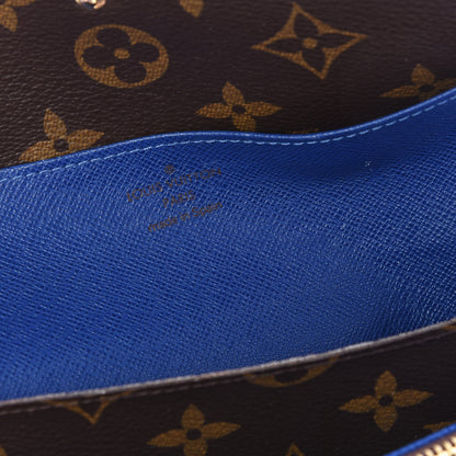 Louis Vuitton Monogram Emilie Wallet Blue 7 of 8
