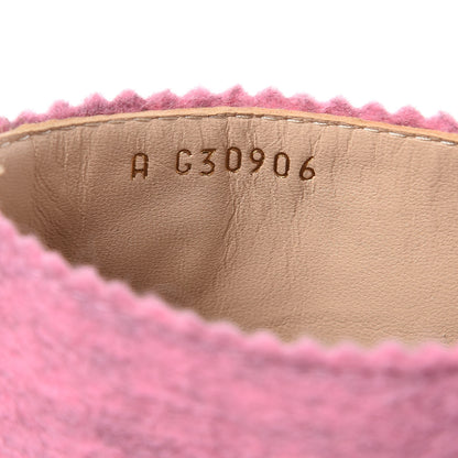 Chanel Chine Felt Short Boots 39 Pink 6 of 10