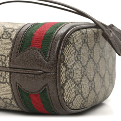 Gucci GG Supreme Monogram Web Mini Ophidia Bucket Bag Brown 9 of 10