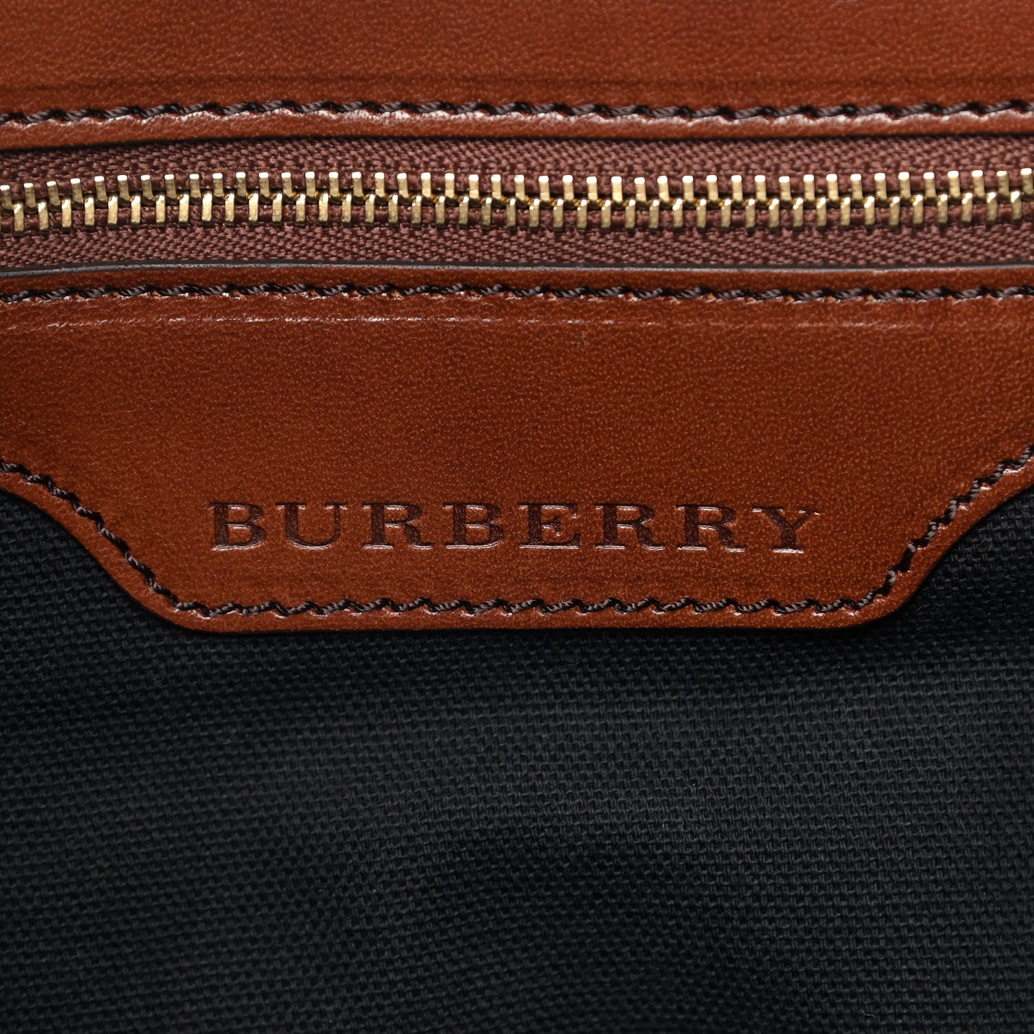 Burberry House Check Small Canterbury Tote Dark Tan 5 of 9