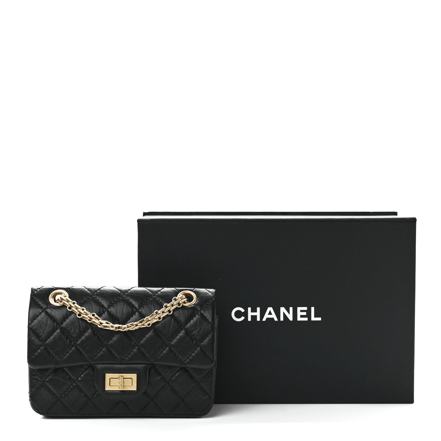 Chanel Aged Calfskin Quilted 2.55 Reissue Mini Flap Black 12 of 12