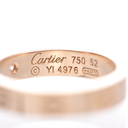 Cartier 18K Yellow Gold Diamond 4mm LOVE Wedding Band Ring 52 6 4 of 5