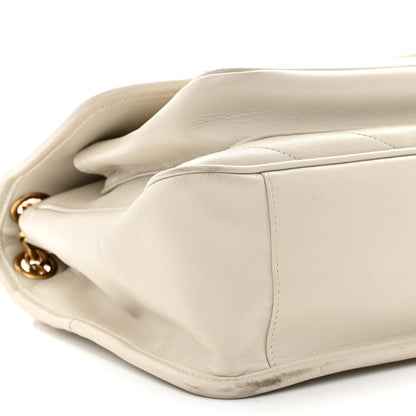 Saint Laurent Lambskin Matelasse Monogram Medium Niki Chain Satchel Ivory 8 of 19