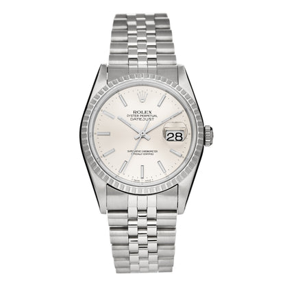 Rolex Stainless Steel 36mm Oyster Perpetual Datejust Watch Silver 16220 1 of 4