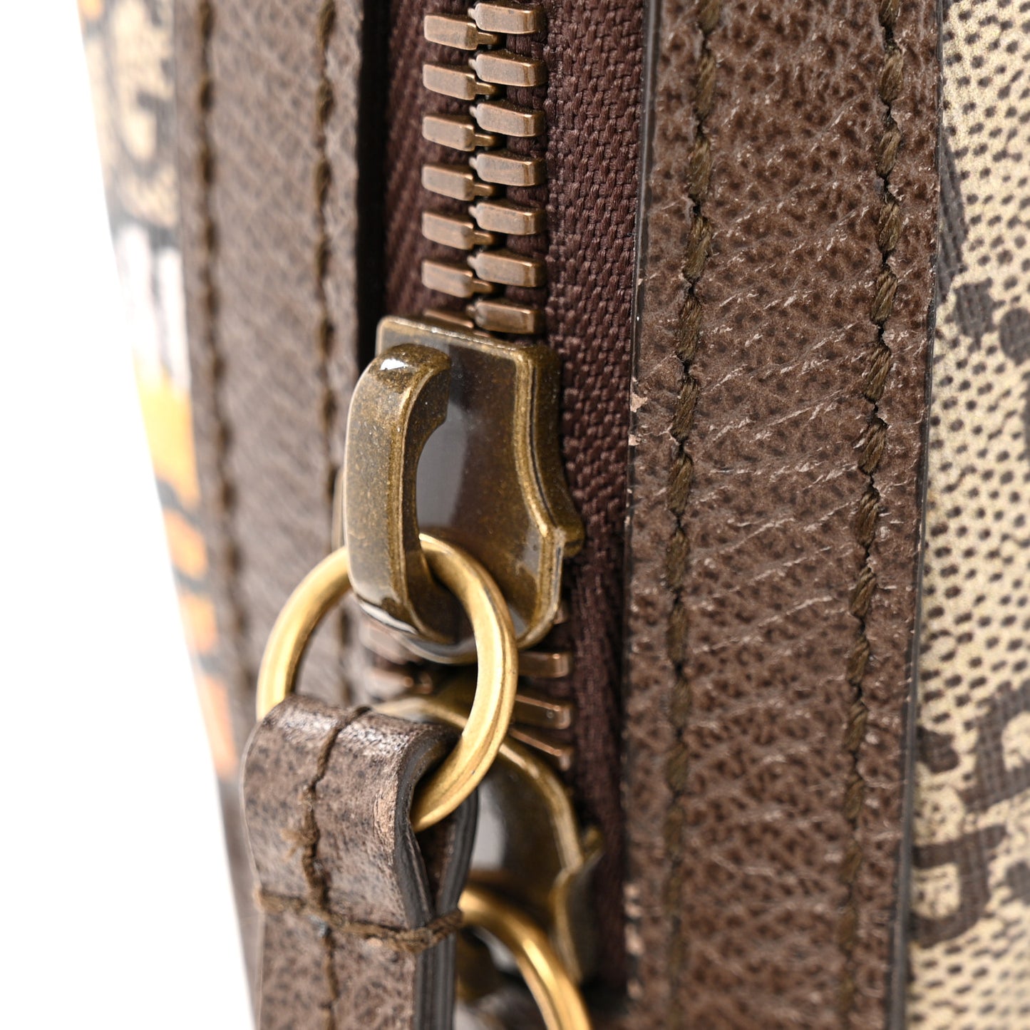 GG Supreme Monogram Bengal Web Day Backpack Beige Yard