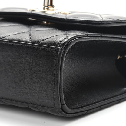 Chanel Lambskin Quilted Mini Trendy CC Chain Wallet Black 10 of 11