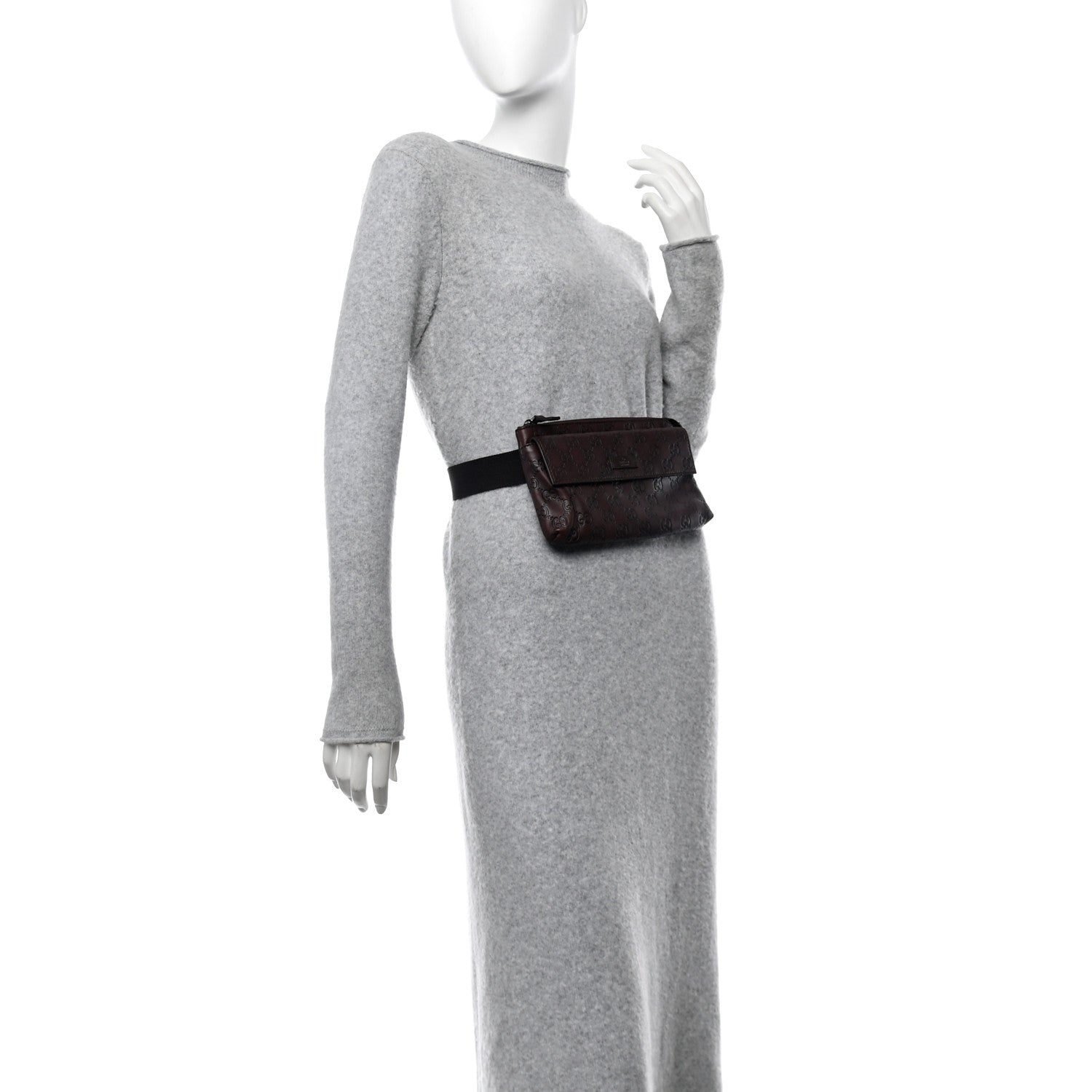 Gucci Guccissima Waist Belt Bag Dark Brown 2 of 10