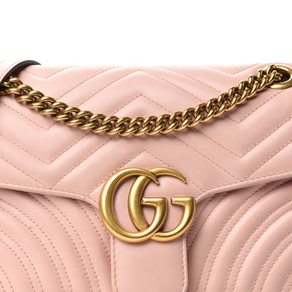 Gucci Calfskin Matelasse Small GG Marmont Shoulder Bag Perfect Pink 12 of 12