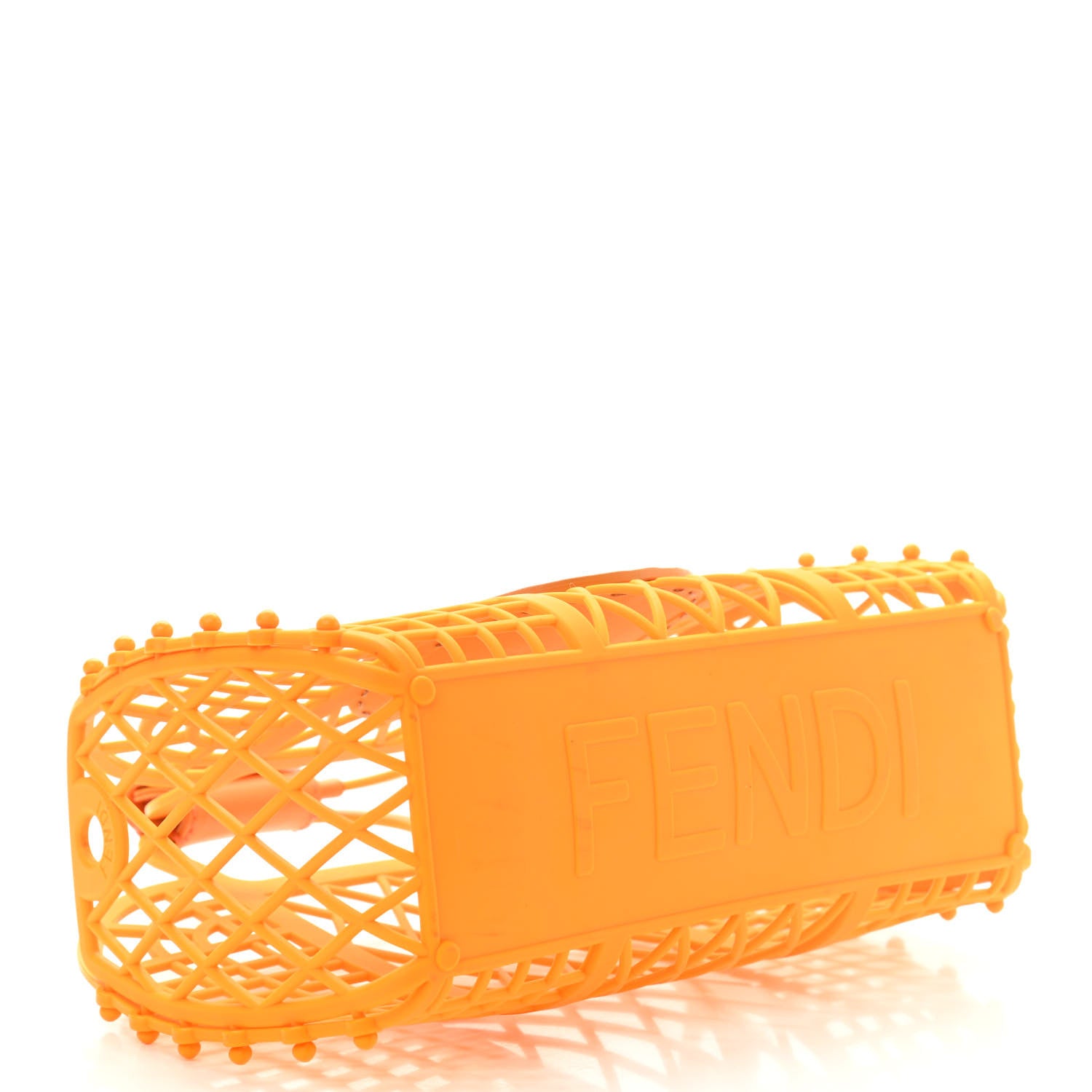Fendi Recycled Plastic Vitello Liberty Matte Small Fendi Basket Clementine 4 of 10