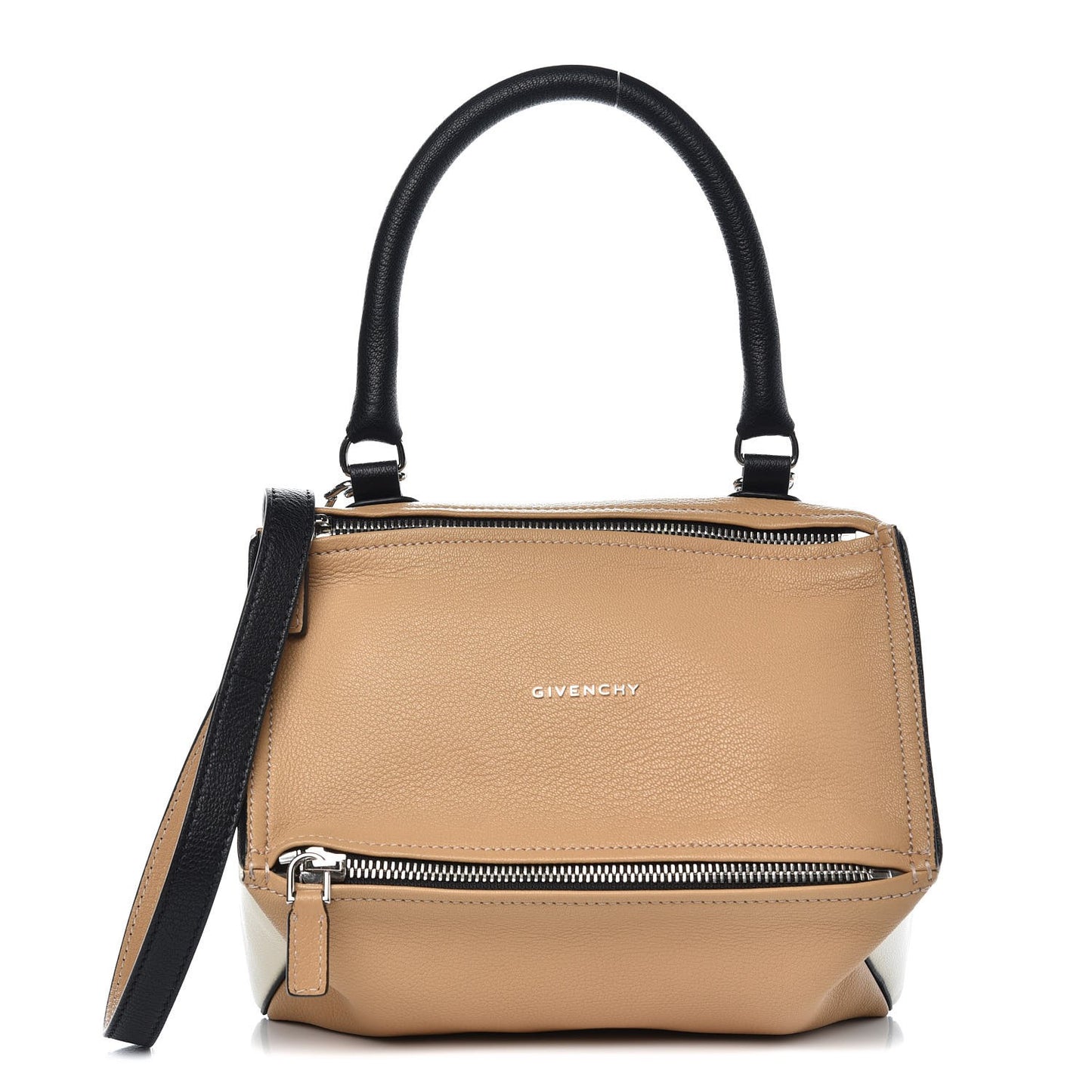 Sugar Goatskin Small Bi-Color Pandora Light Beige