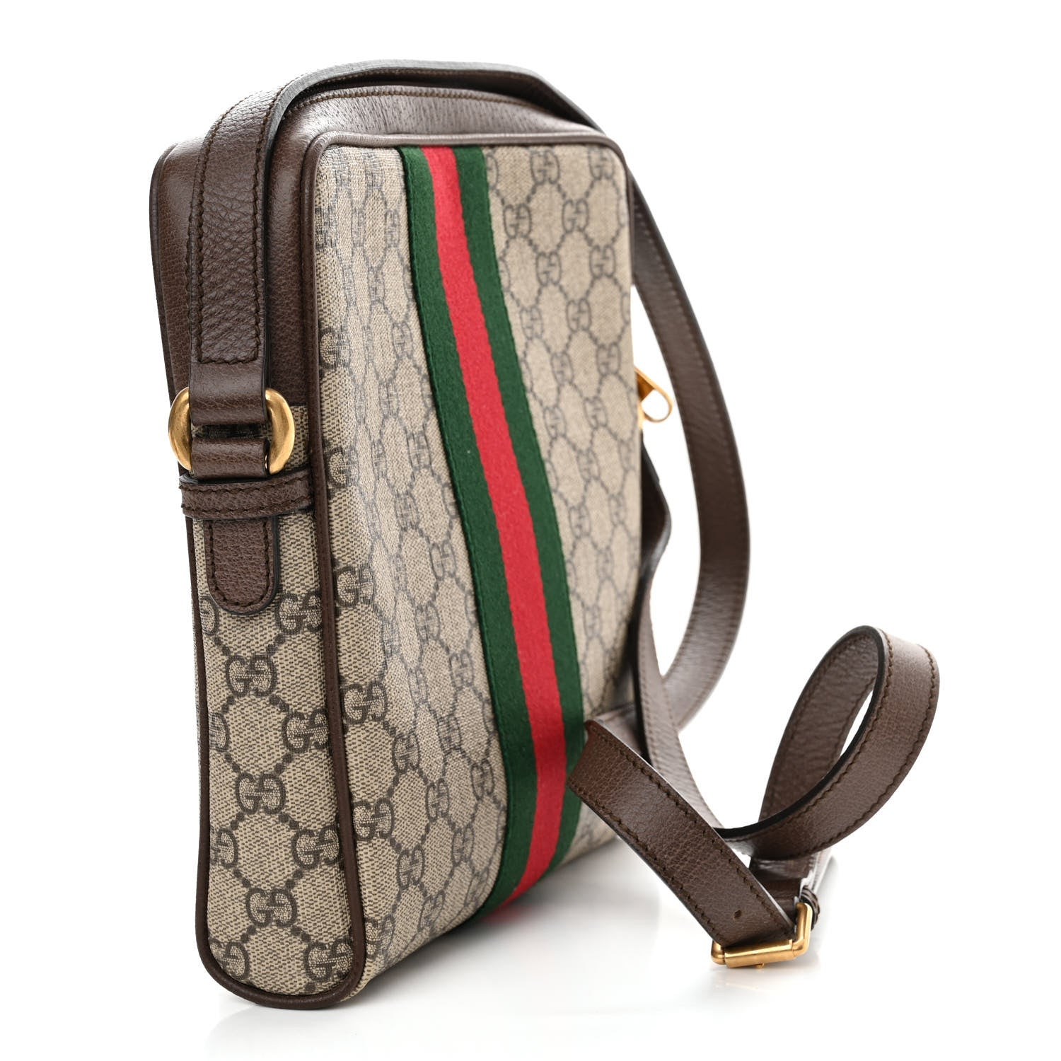 Gucci GG Supreme Monogram Web Small Ophidia Messenger Bag Brown 3 of 13