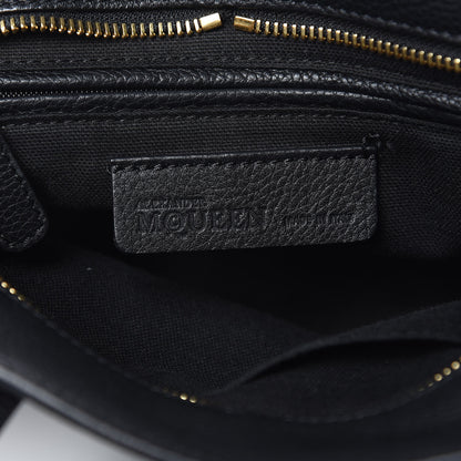 Alexander McQueen Pebbled Calfskin Mini Padlock Tote Black 6 of 10
