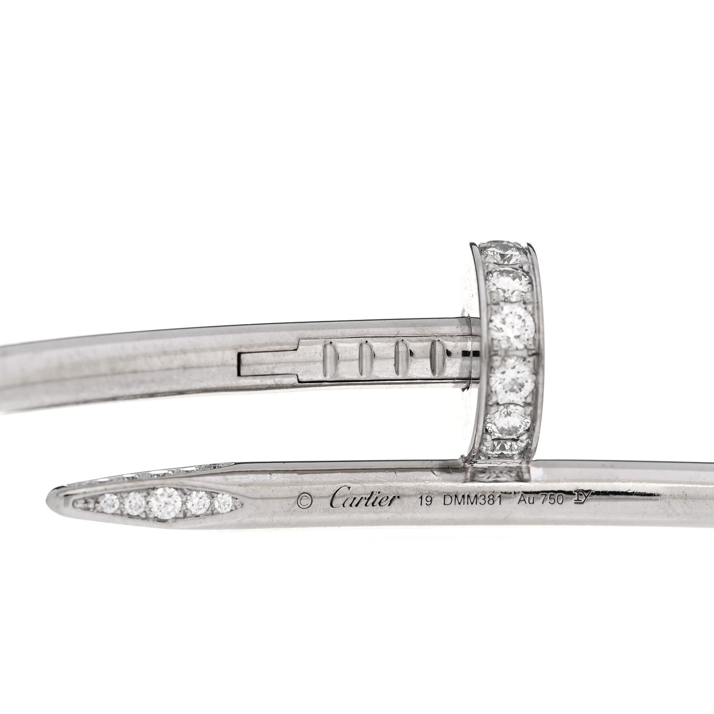 18K White Gold Diamond Juste Un Clou Bracelet 19
