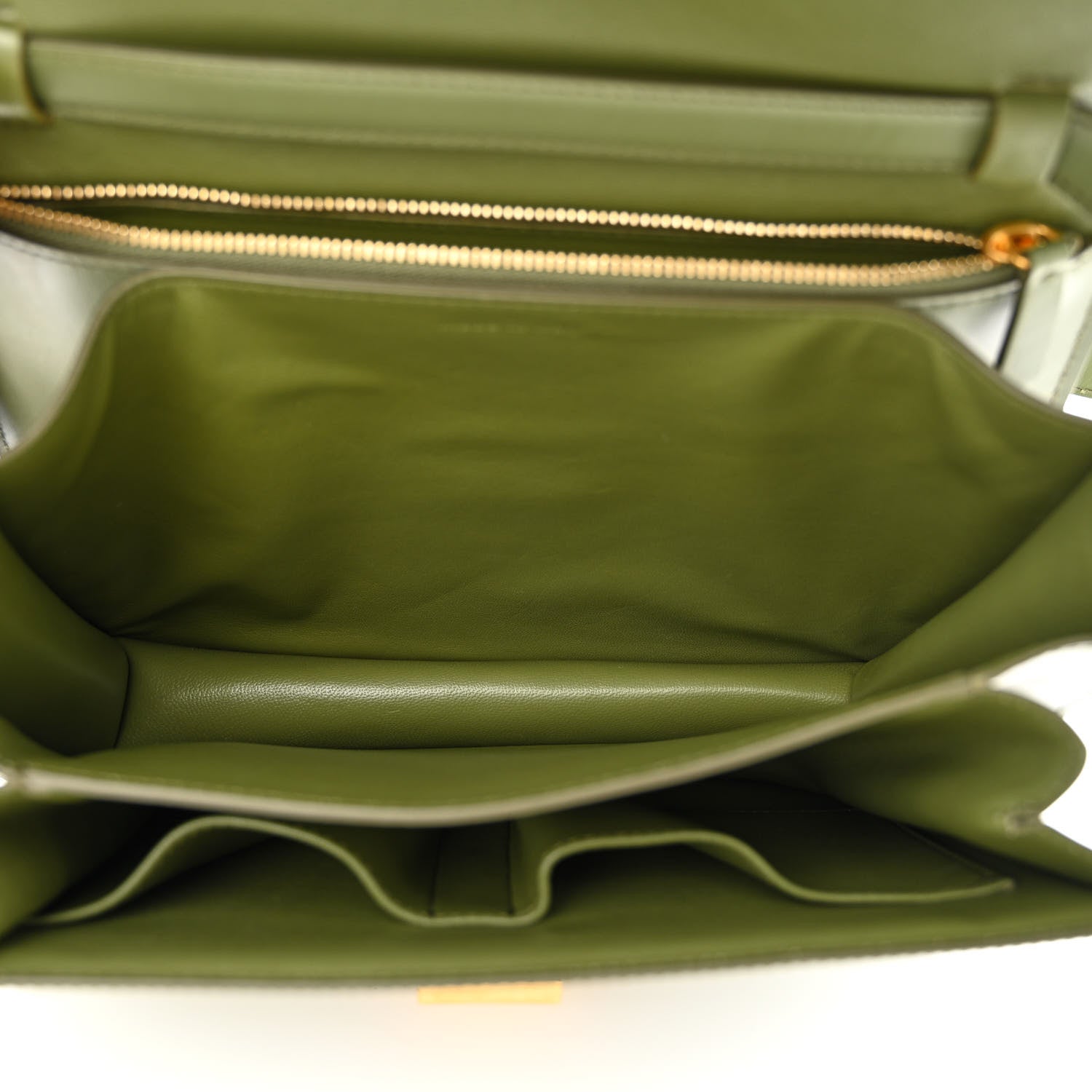 Celine Box Calfskin Classic Box Medium Flap Bag Army Green 5 of 11