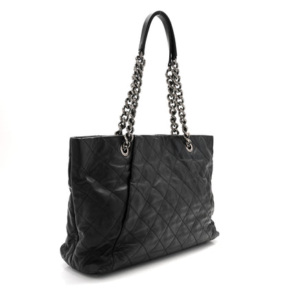 Chanel Calfskin Quilted Large Coco Pleats Tote Black 3 of 13