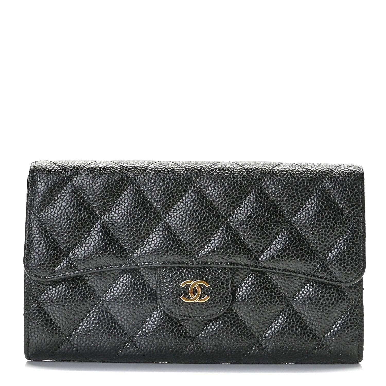Chanel Caviar Quilted Large Flap Wallet Black 1 of 11