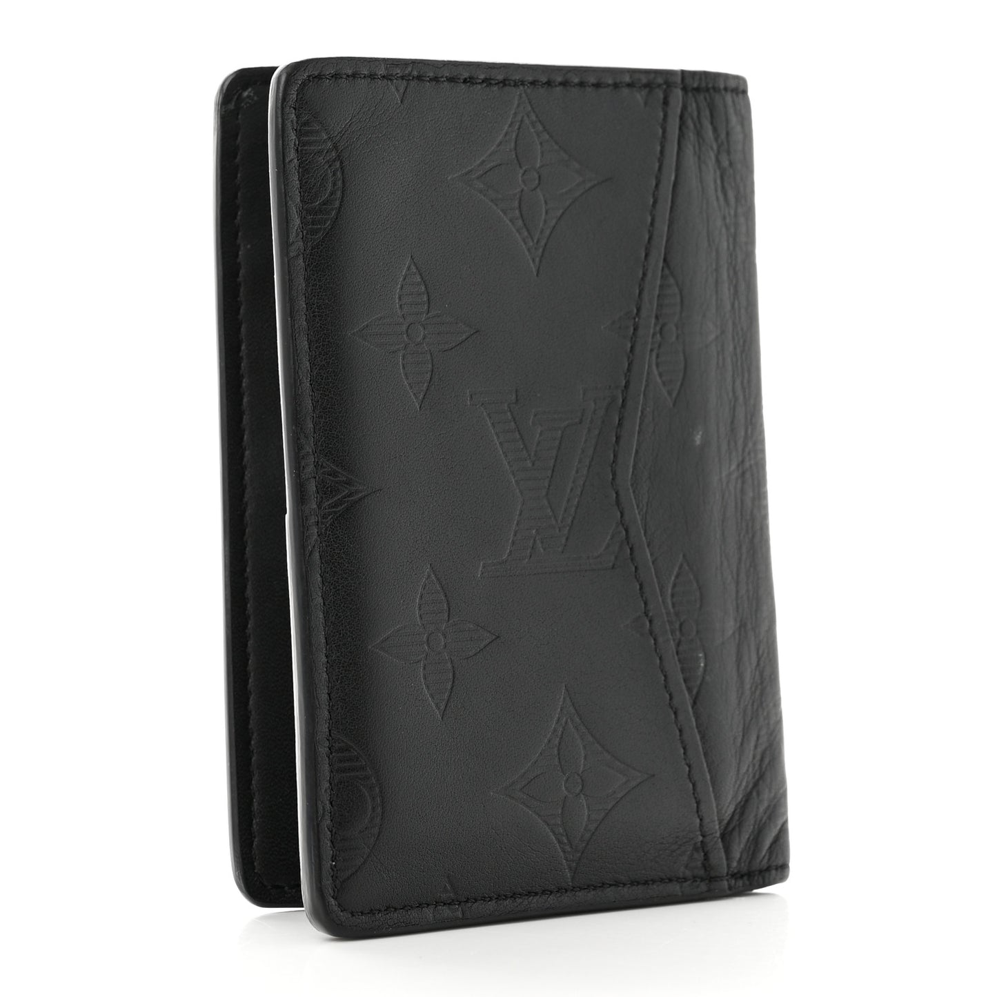 Calfskin Monogram Shadow Pocket Organizer Black