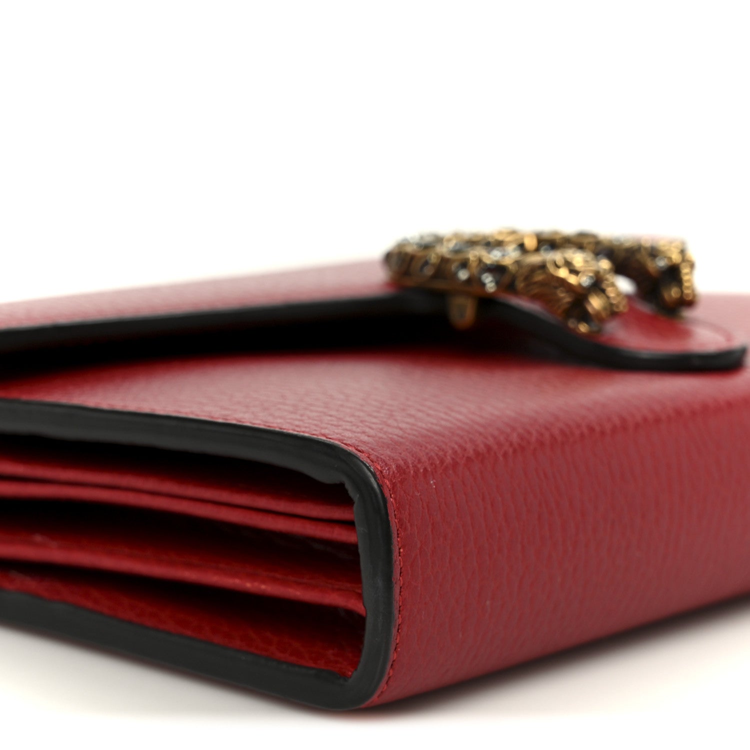 Gucci Calfskin Mini Dionysus Chain Wallet Hibiscus Red 9 of 11