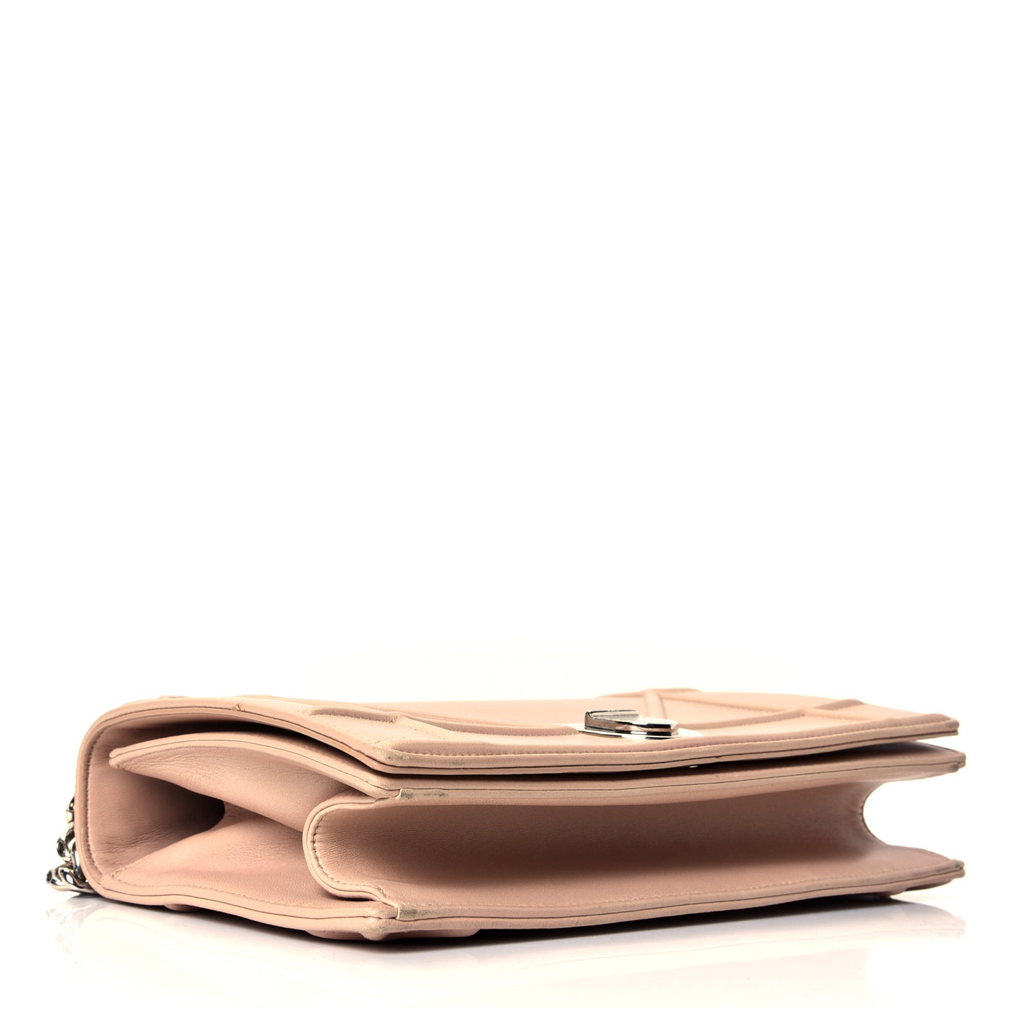 Lambskin Medium Diorama Flap Bag Nude
