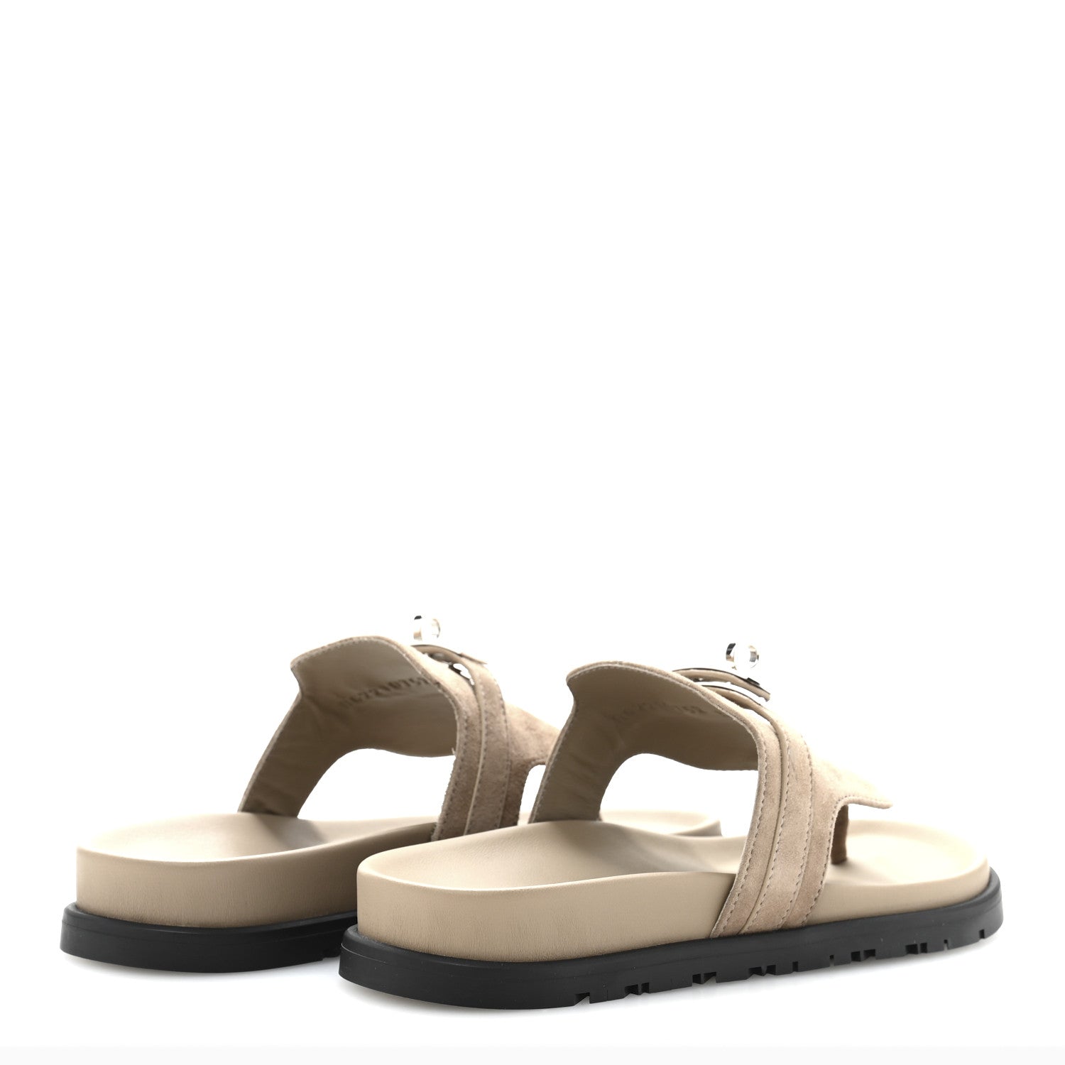 Hermes Suede Goatskin Womens Empire Sandals 35 Beige Sable 5 of 10