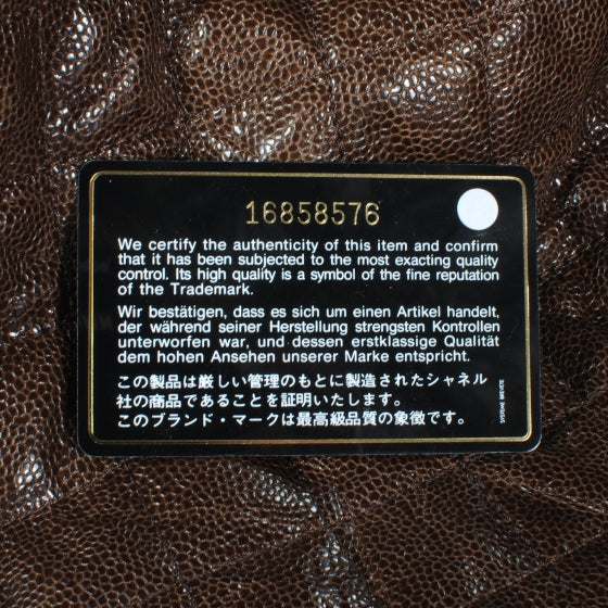 Chanel Caviar Elastic Shopper Tote Brown 8 of 9