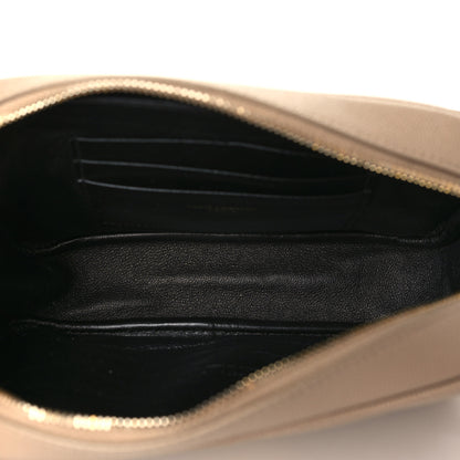 Saint Laurent Grain De Poudre Matelasse Monogram Mini Lou Camera Bag Dark Latte 5 of 9