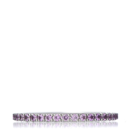 Tiffany 18K White Gold Pink Sapphire Metro Ring 48 4.5 3 of 5