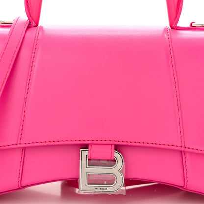Balenciaga Shiny Box Calfskin Small Hourglass Top Handle Bag Acid Fuchsia 8 of 10